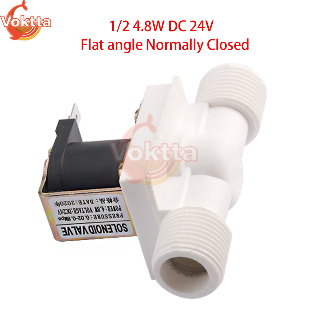 1/2 Solenoid Valve DC 12V 24V AC 110V 220V Water Control Valve Controller Switch Normally Closed Solenoid Valve Switch: Orange