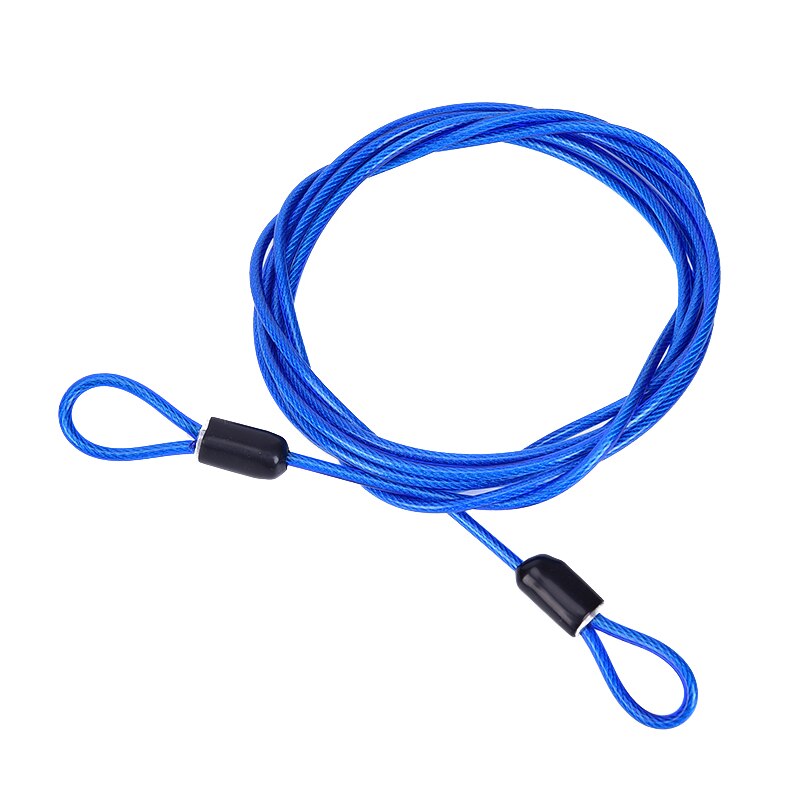 Cable de doble bucle de seguridad de bicicleta fuerte de acero trenzado para motocicleta de bicicleta Bloqueo de cadena útil antirrobo