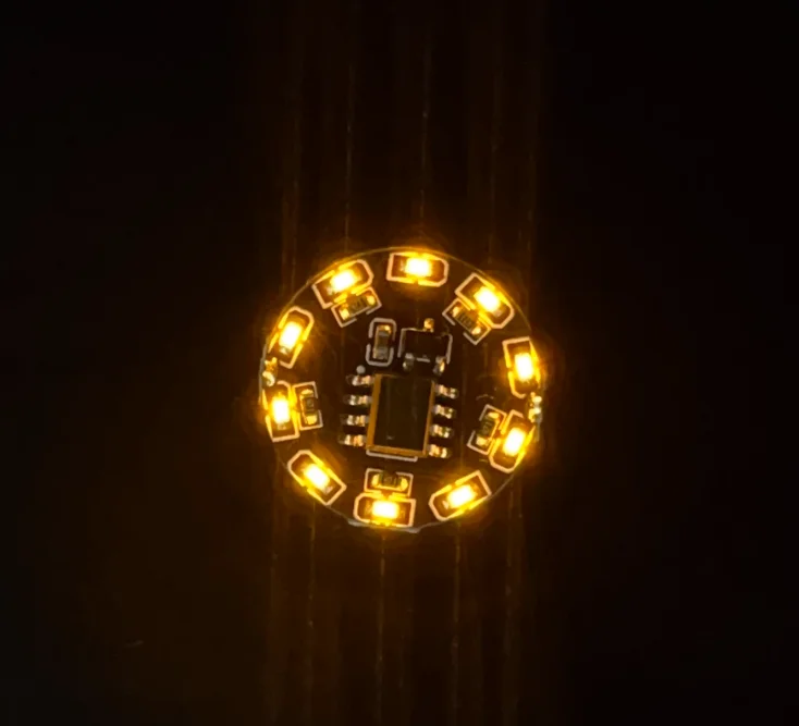 1Pcs 16Modes Magnetic Control Lamp Wireless Led Light for Diy Robots/cars Toys Model Making Scene Materials with Battery: Yellow