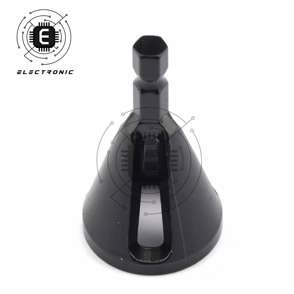Outil de chanfreinage Hexagonal à trois ou Six fentes, outil de meulage et de coupe, perceuse électrique, noir/or/argent en option: Black three-slot