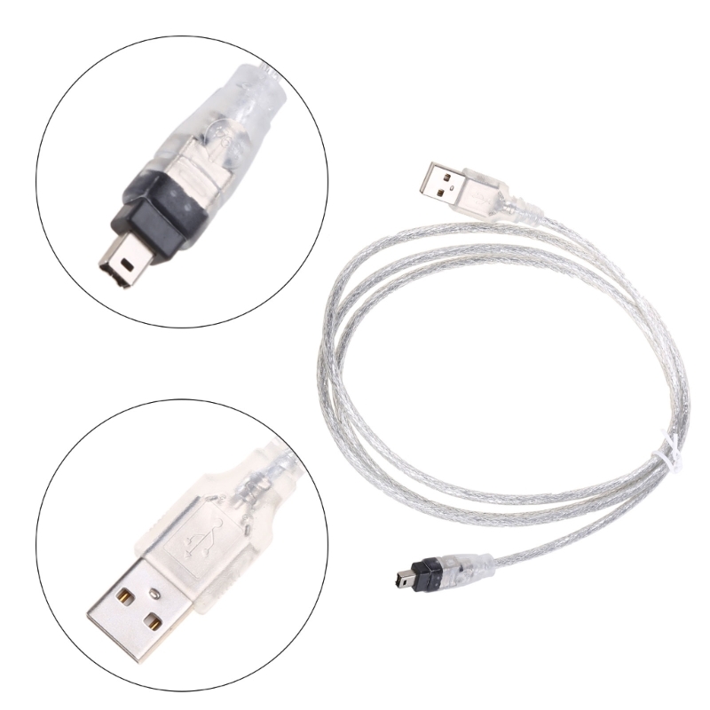 USB Male to Firewire iEEE 1394 4 Pin Male iLink Adapter Cable for DV Camera