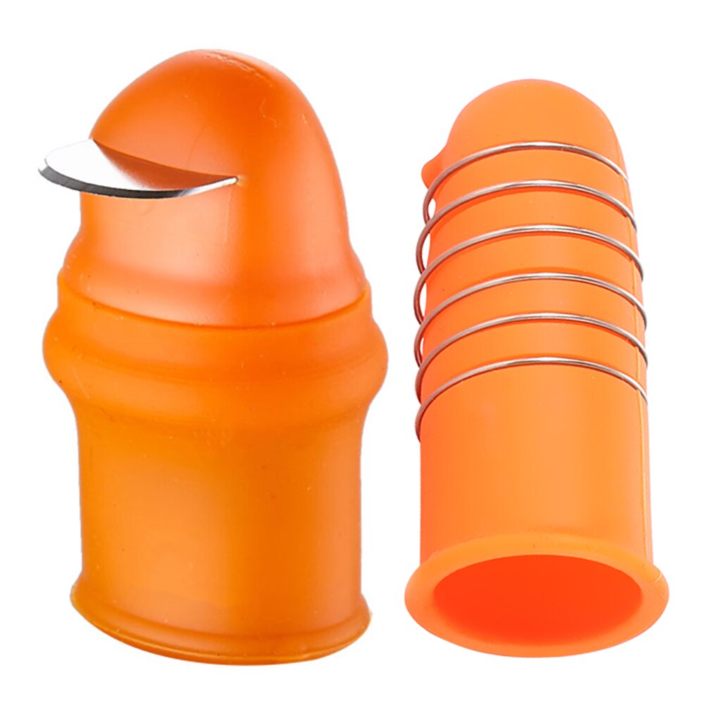 Silicone pouce Mes Vinger protecteur engrenages Snijden Groente Oogsten Mes couteau plante lame Schaar Tuin Handschoenen: 05 4.4x2.3x0.8cm