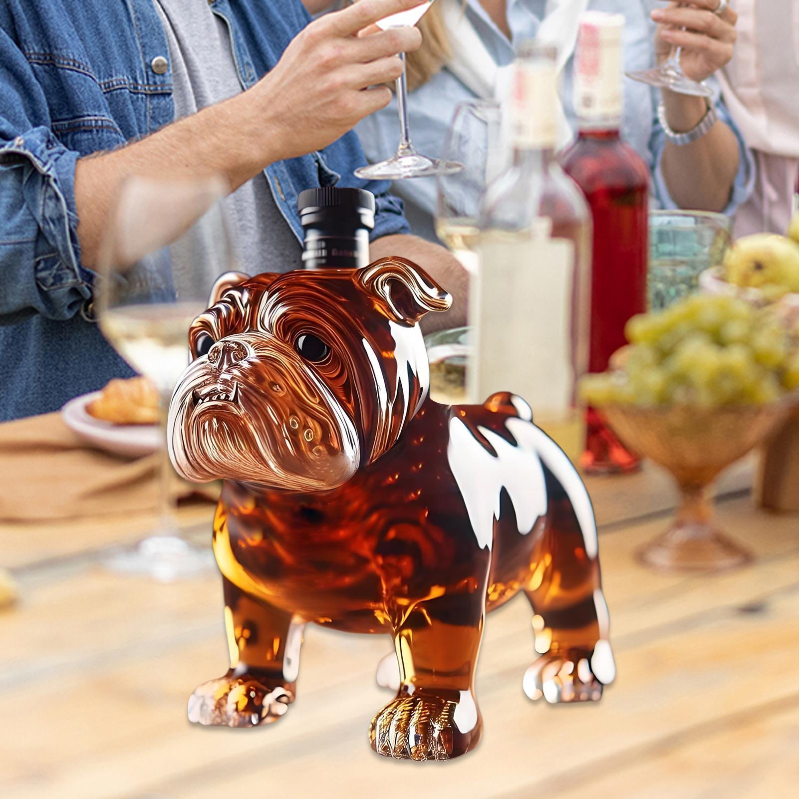 Whiskey Bottle Dog Decanter Bulldog Whiskey Bottle Funny Animal Bulldog Whiskey Glass Decanter For Bar Office Home Pub
