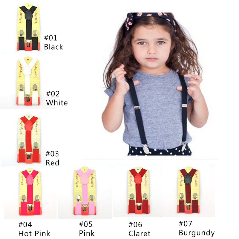 Neue KINDER Hosenträger 2,5 cmx65cm 36 farben Mix Kinder/Jungen/Mädchen Hosenträger Elastische Hosenträger Schlank Hosenträger Y-schwarz Hosenträger/Gürtel
