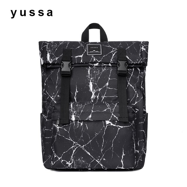 Blue Sea Print 14inch Laptop Backpack Women School Backpack Girl Waterproof College Bag Boy Ravel Bagback Men Original: black2