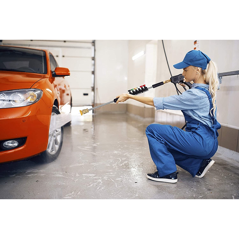 Power Washer Accessories-Pressure Washer Attachment Set - Power Washer Hose Attachment With 6 Spray Nozzle Tips-4000 PSI