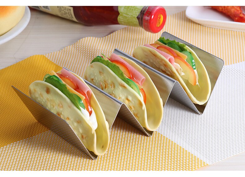 Taco holder stand pancake holder: 3 Grid 20x10x5.5cm