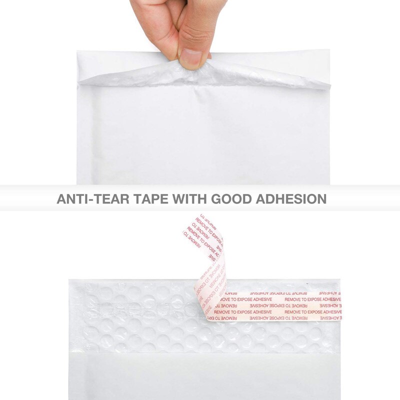 100 PCS/Lot White Kraft Paper Padded Envelope Post Bags Speedy Mailers Bubble Envelope wrap Courier Self-seal Office Supplies