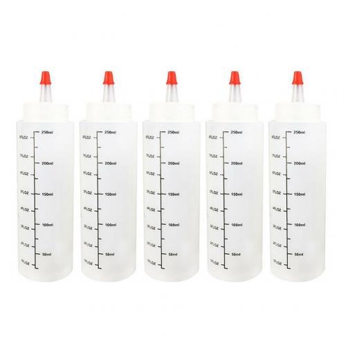 5 kpl/setti 250ml muovista neula-nenäpulloa, jossa on vaahtopuristuspullo, jossa on vuotamaton korkkikastike salaattipullo, puristettava pullo: Default Title