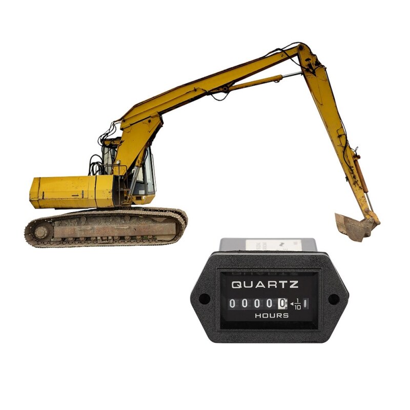 12V-36V Generator Machanical Sealed Hour Meter Counter Tractor Truck Hourmeter For Boats Trucks Tractors Cars