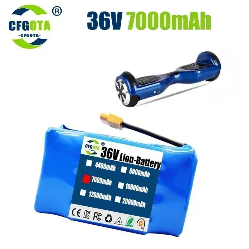 36V 7Ah Batterij Hoverboard Oplaadbare Li-Ion Batterij Li-Ion Cel voor Elektrische Zelf Balans Scooter Hoverboard Eenwieler