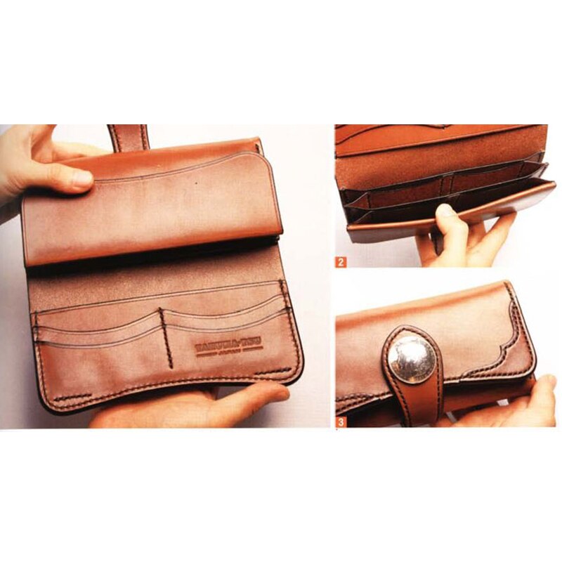 1 Set Durable Pvc Sewing Pattern for DIY Women Leather Wallet Handmade Leather Craft Template