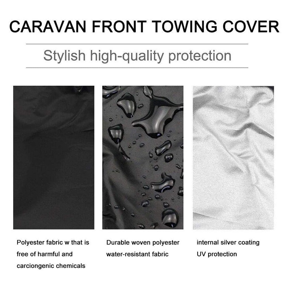 Caravan Front Cover Caravan Front Towing Cover Protector with LED Lights waterproof Front Towing Cover