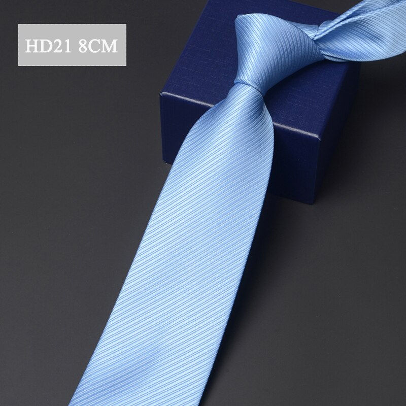 Ankomster 6cm & 8cm brede bånd til mænd forretningsarbejde slips formel ensfarvet hals slips gråblå: Hd21 8cm