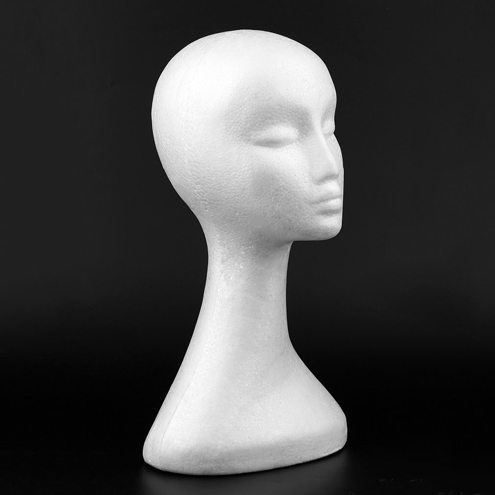 Nyttig lang type kvinder kvindelig mannequin hoved model boble paryk hat briller smykker display mannequin hoved uden ører