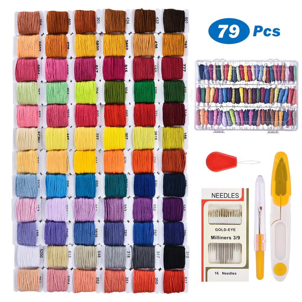 72 Colors Embroidery Thread Sewing Cotton Needle Craft Sewing Set Sewing Tools Embroidery Thread With Box
