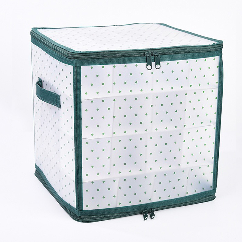 Christmas Ball Storage Box 64 Grid Large Capacity Foldable Storage Box For Storing Ball Toys And Ornaments: Bronze