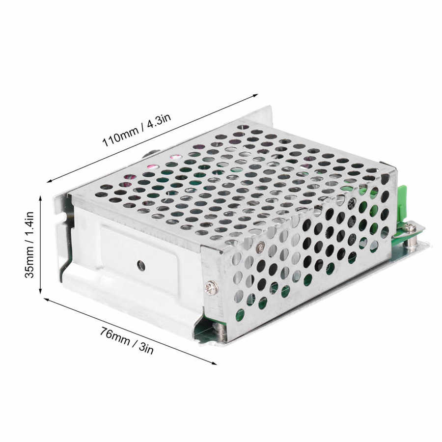 DC12V‑50V Motor Controller 30A Motor Regulator PWM DC Motor Controller DC Motor Controller Metal Shell 30A Motor Regulator