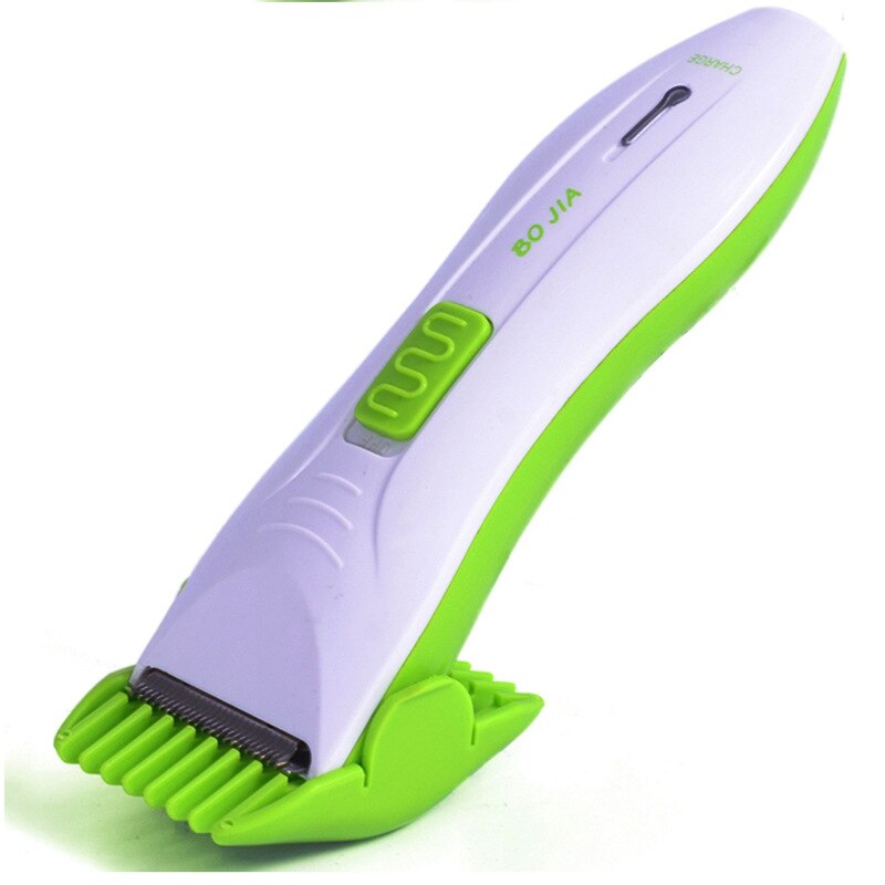 Bebê cortador de cabelo elétrico clipper verde flexível baixo ruído forte potência à prova dwaterproof água aparador de cabelo abs macio