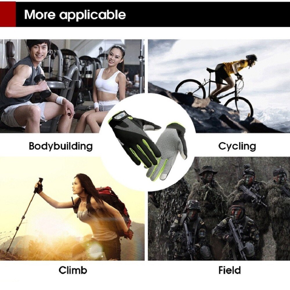 High Elasticity Outdoor Cycling Gloves Breathable Riding Gloves with Anti-slip Screen-touchable Unisex Working Gloves