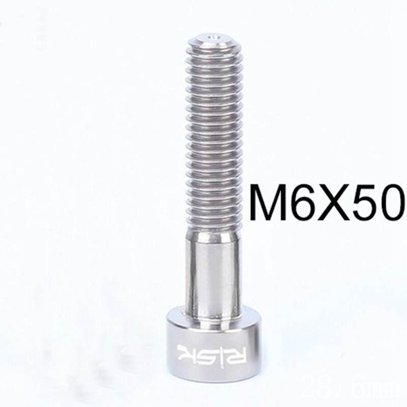 Risiko 1 stk  m6 x 30/35/40/50mm titan bolt for sykkel hodesett bolt 1 1/8 ti stamme hette bolt sykkel kolonne skrue sykkel hodesett deler: M650ti