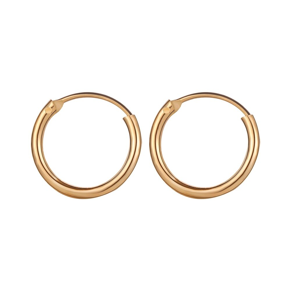 Kleine Hoepel Oorbellen Voor Vrouwen Punk Goud/Zwarte Kleur Ronde Cirkel Earring Ear Ring Piercing Clip Oorbellen Sieraden brincos: gold / 1cm