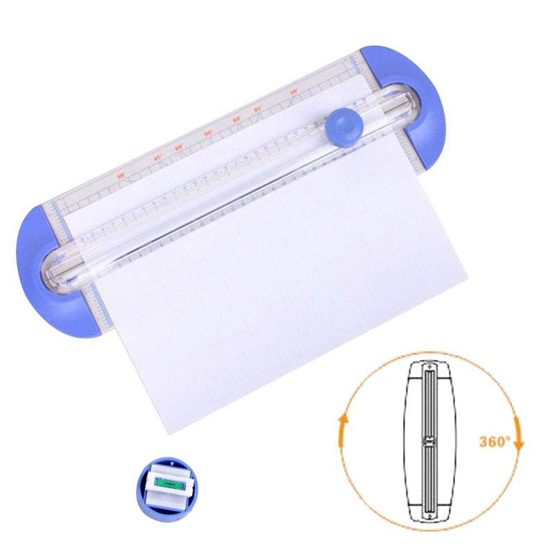 Guillotine Cutter Trimmer with Pull-Out Ruler Plastic Labels Scrapbooking Photo Portable Office Electronics School Supplies