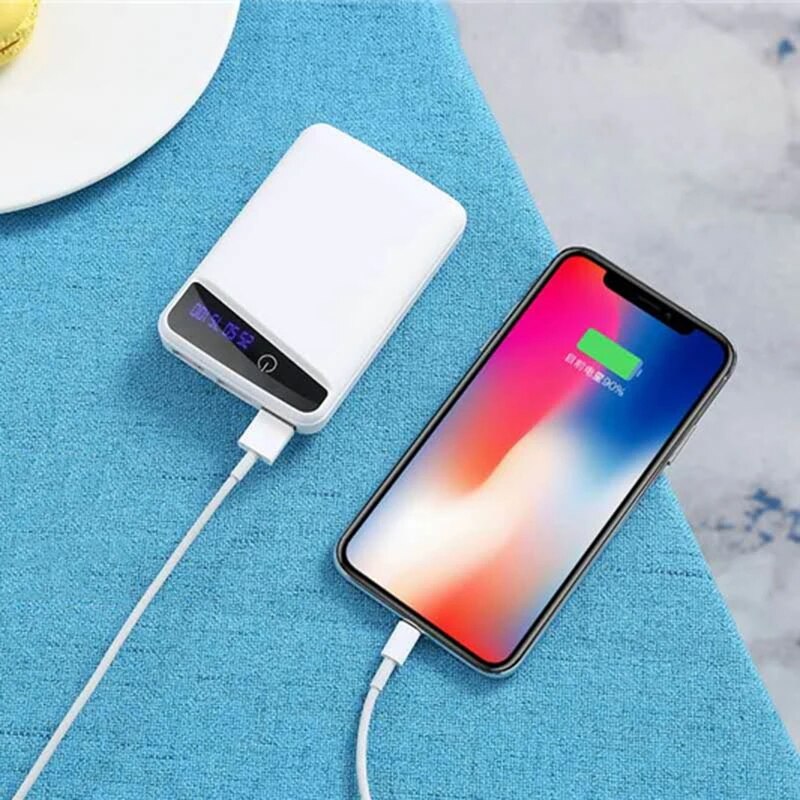 18650 batterie Ladegerät Abdeckung Energie Bank fallen DIY Kasten 3 USB Häfen