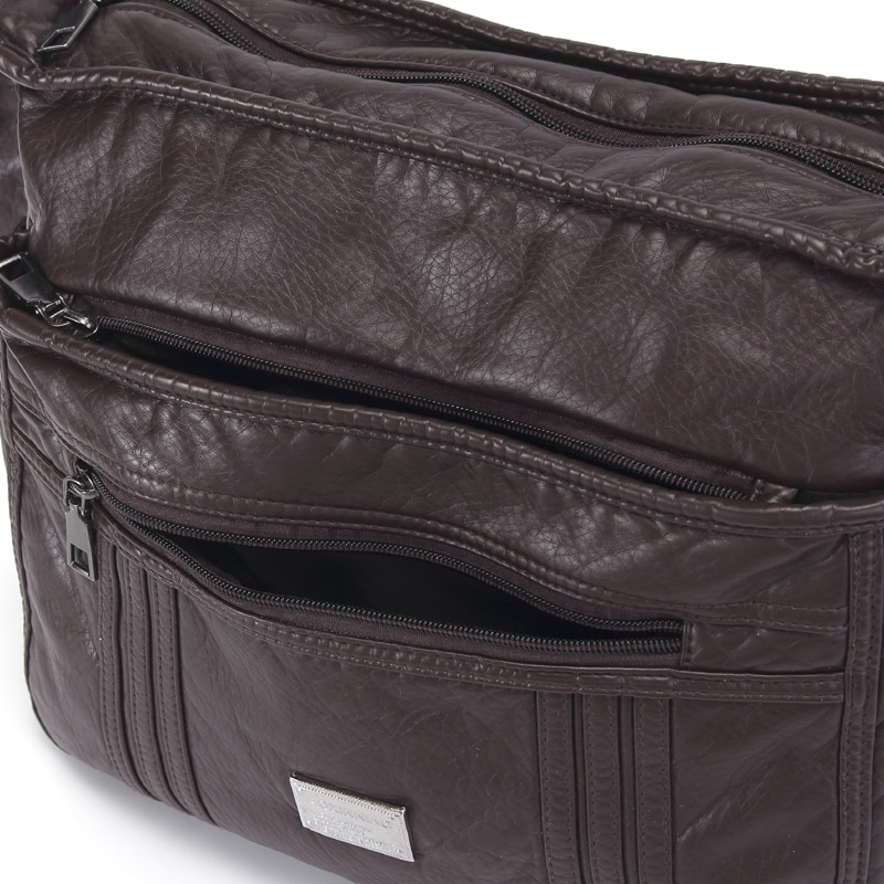 Grand sac souple décontracté femmes sac sac à main lavage sac à bandoulière en cuir synthétique polyuréthane sac à main réglable femmes sac de poche dames sac de messager