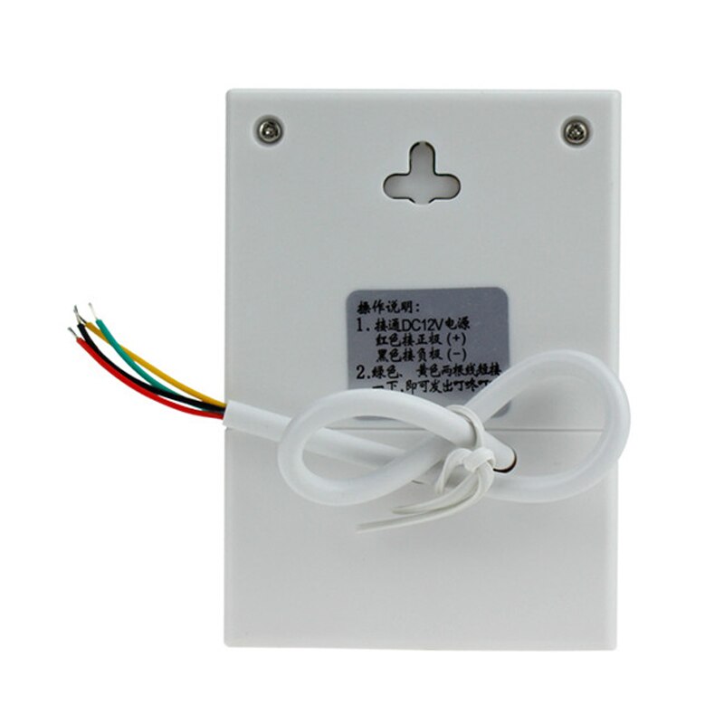 Dc12v kablet dørklokke med 4 ledninger dørklokke behøver ikke batteri adgangskontrol dingdong bell abs til døradgangskontrolsystem