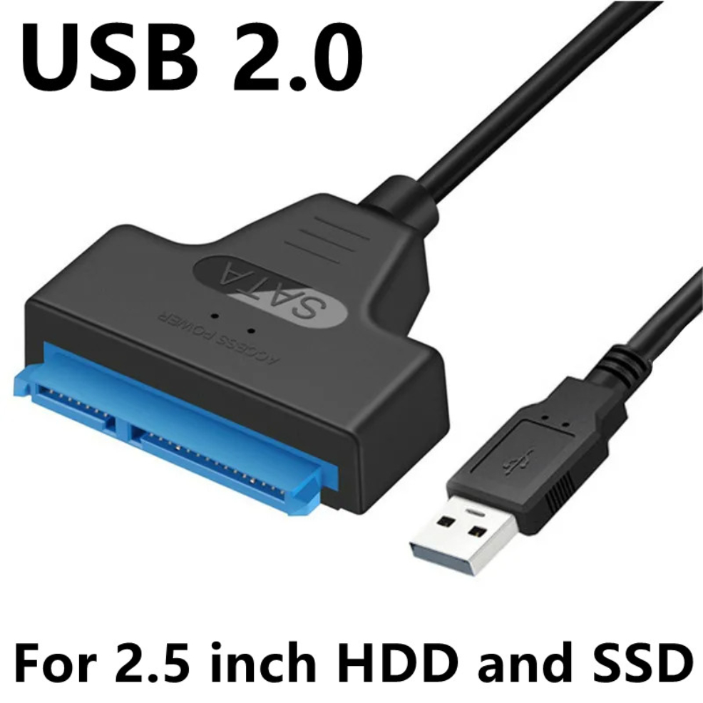 SATA to USB Cable USB 3.0 USB 2.0 to Sata III Cable Up to 6 Gbps for 2.5 Inch External HDD SSD Hard Drive SATA 3 22 Pin Adapter: Orange