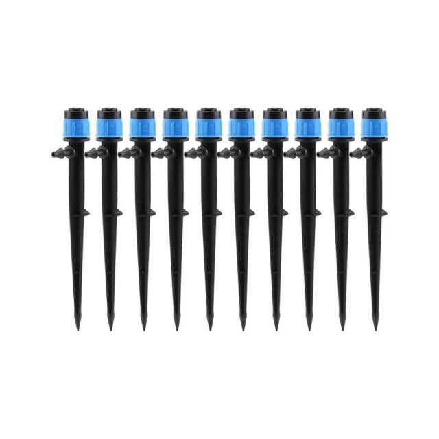 10Pcs Micro Drip Irrigatie Tuin Besproeiing Emitter Druppelaars Sprinkler Voor Bloemen Gazon Snoeien Tuin Vergroening: Blue