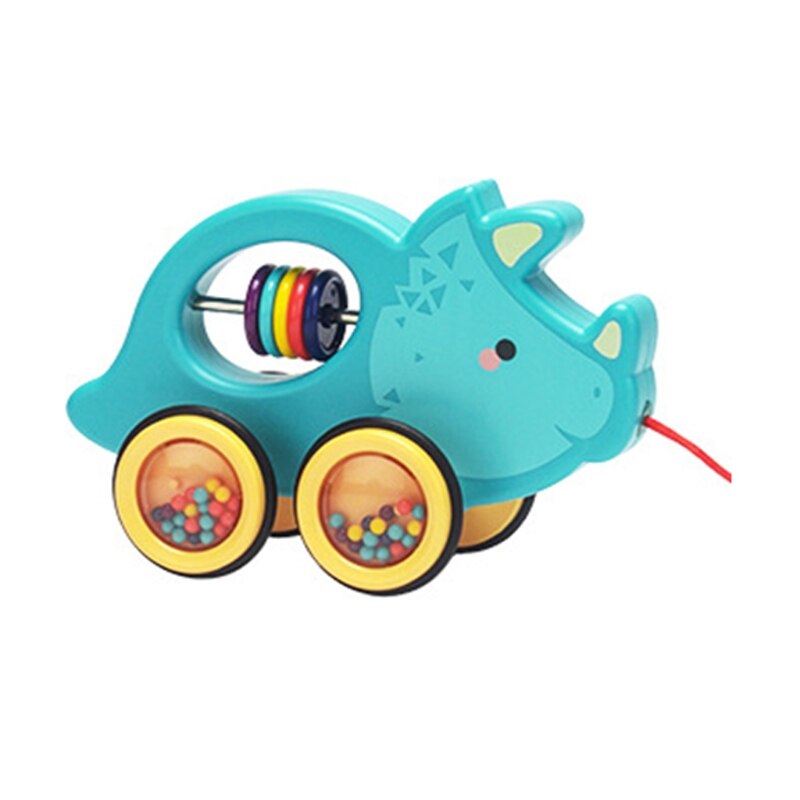 Baby Cartoon Dier Auto Pull Touw Speelgoed Slepen Voertuigen Rammelaars Educatief: 5