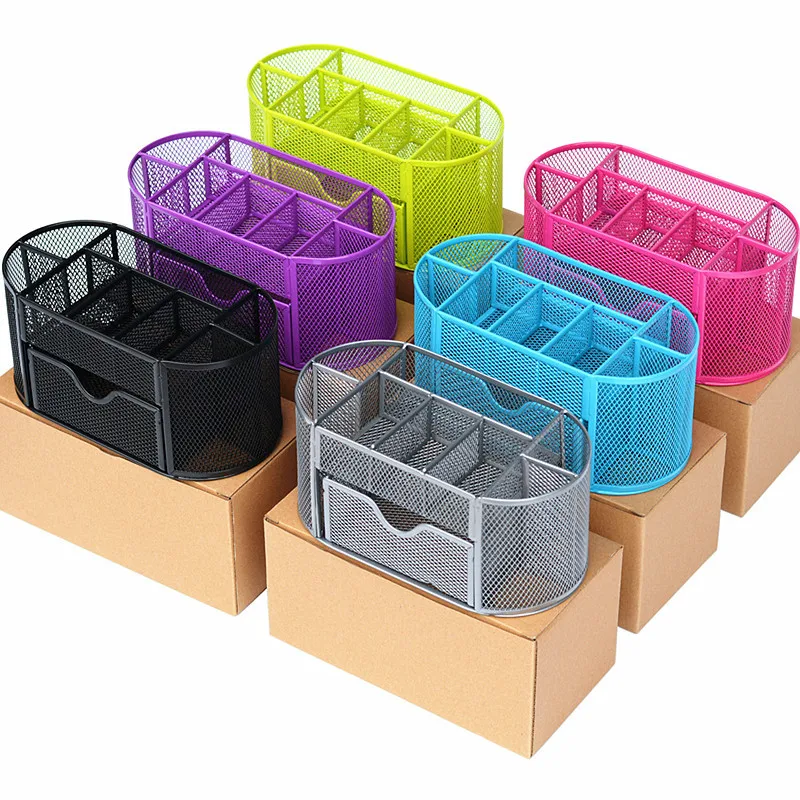 Metall Strafe Organizer Mesh Schreibtisch Organizer Tisch 9 Gitter Aufbewahrung sbox Schublade Bleistift Stift halter für Versch achtel ungs werkzeuge