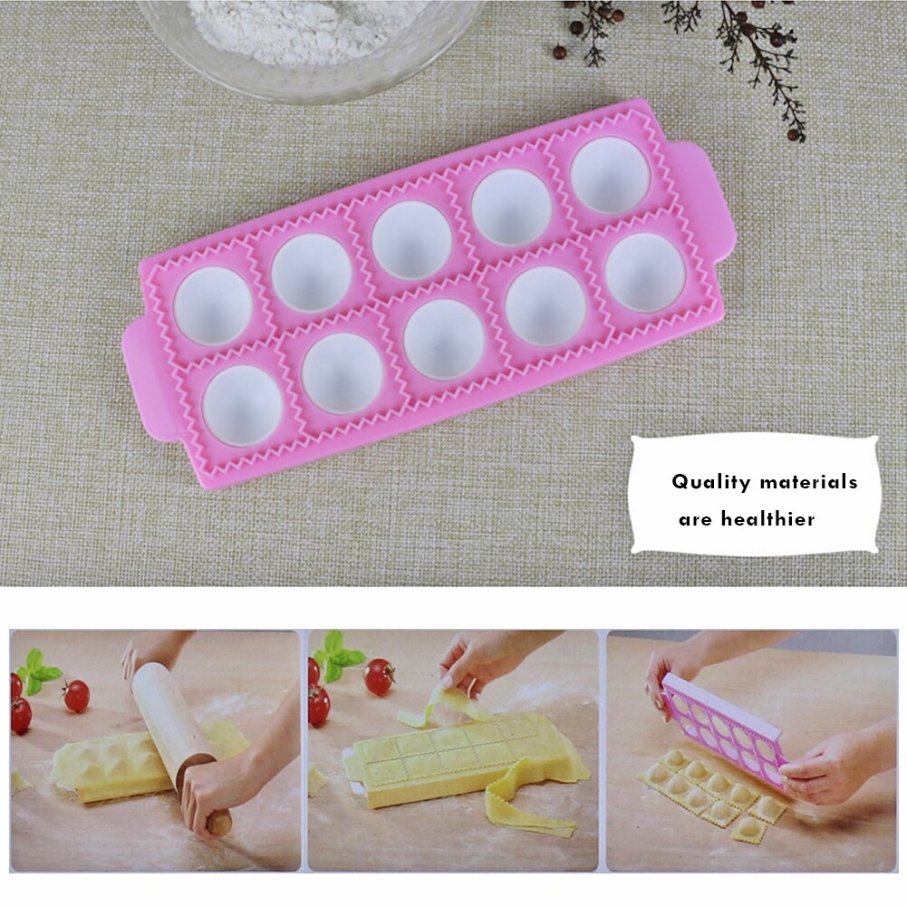 Multifunktionell plast ravioli form dumplings cutter dumpling maker form wrapper presser formar matlagning bakverk cutter bakverk verktyg