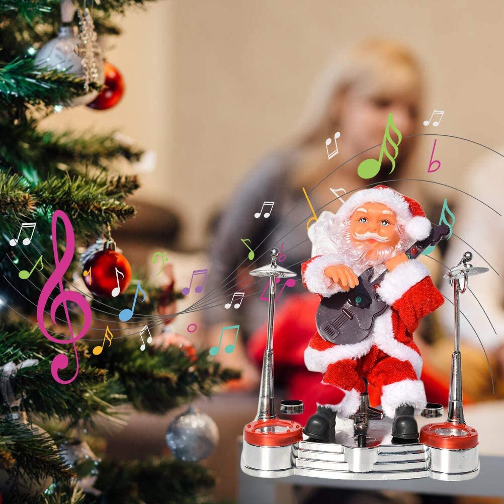 Jul elektrisk musik julemand dukke ornament spille klaver saxofon guitar tromme ornament år børn jul