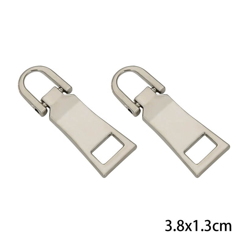 2Pc Detachable Metal Zipper Pullers for Zipper Sliders Head Zippers Repair for Backpack Coat Tab DIY Sewing Accessories: 06