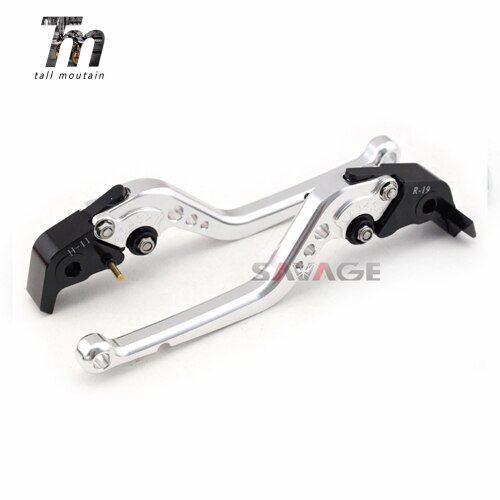 Korte/lange remkoppelingshendels voor yamaha  fz 16 fz-s 150 motoraccessoires, verstelbaar cnc: Kort zilver