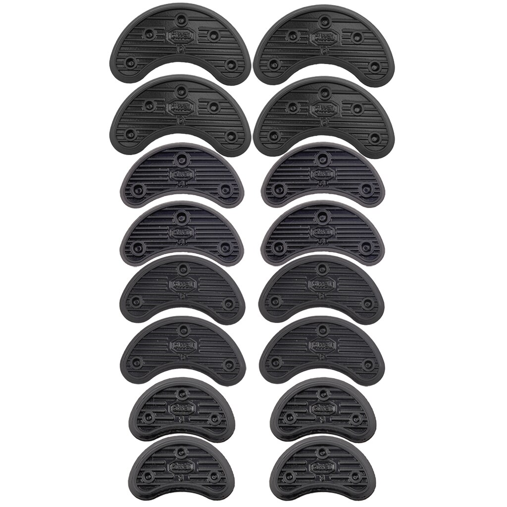 16PCs 4-SIZE Rubber Shoe Sole Heel Toe Paltes Taps Protectors Repair Supplies