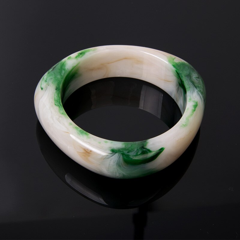 Guanlong damearmbånd/armbånd til kvinder indiske smykker harpiks akrylarmbånd med charms til piger: Kb189-1
