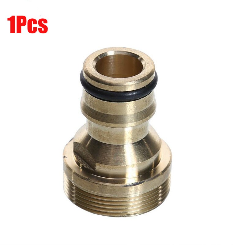 Universal 23 mm Hose Tap Kitchen Adapters Brass Faucet Tap Connector Mixer Hose Adaptor Pipe Joiner Fitting Garden Watering Tool: Brass-1pcs