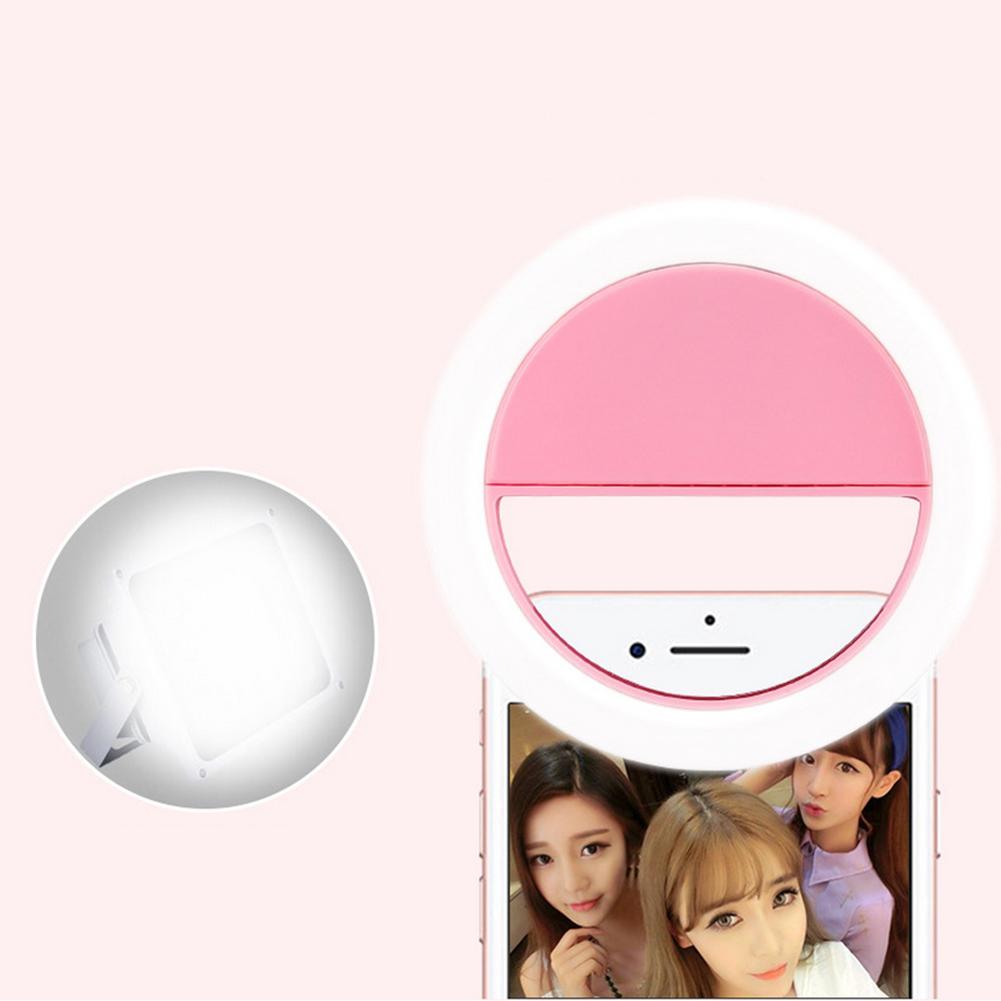 Cargador USB espejo de maquillaje LED Flash automático para teléfono móvil Smartphone redondo portátil linterna de Selfie maquillaje espejo herramientas de belleza