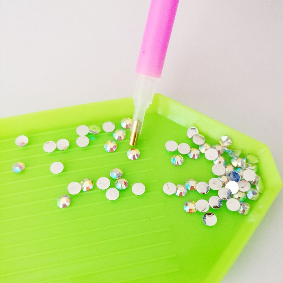 Points pour la des ongles 1 ensemble bricolage pointage outil crayon strass ongle manucure outil Dotter crayon pâte cire points pour ongles DZB004