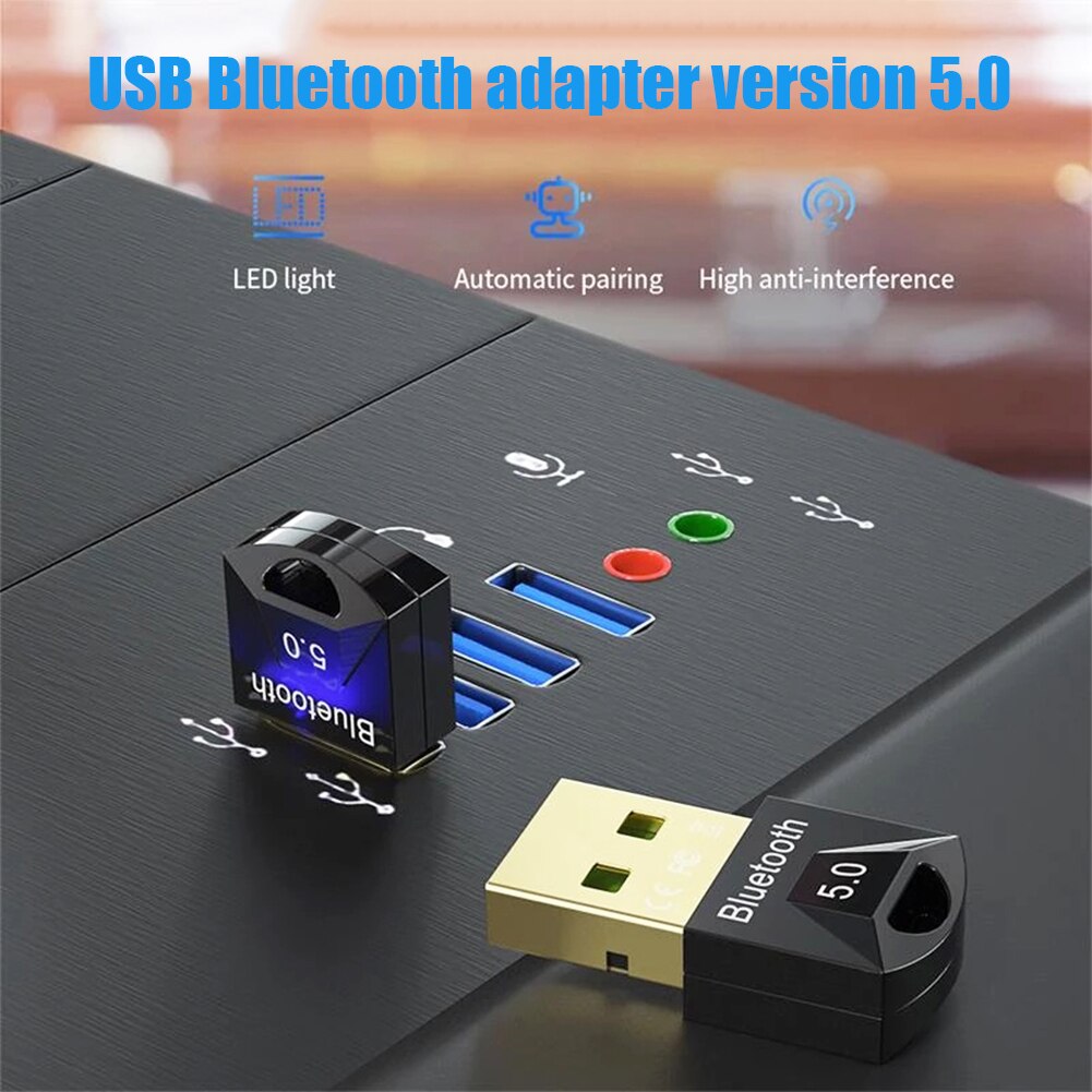 USB Bluetooth-compatible 5.0 Adapter Receiver Realtek Wireless Dongle 4.0 Music Mini Transmitter for Automobile Car Stereo Auto