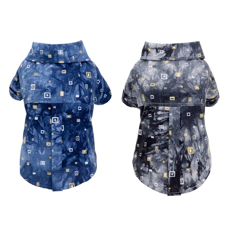 Dog England Plaids Shirts dog Cotton Gentleman Summer Beach Vest Short Sleeve Vest Short Sleeve Pet Clothes Dog T Shirt Tops