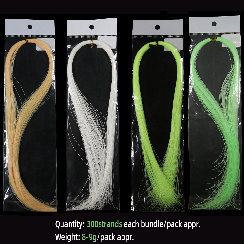 WIFREO Luminous Glow Tinsel Fluorescent Fly Fishing Thread Strand String Line diy Jig Assist Hook Lure Sabiki Rig Fishing Tackle
