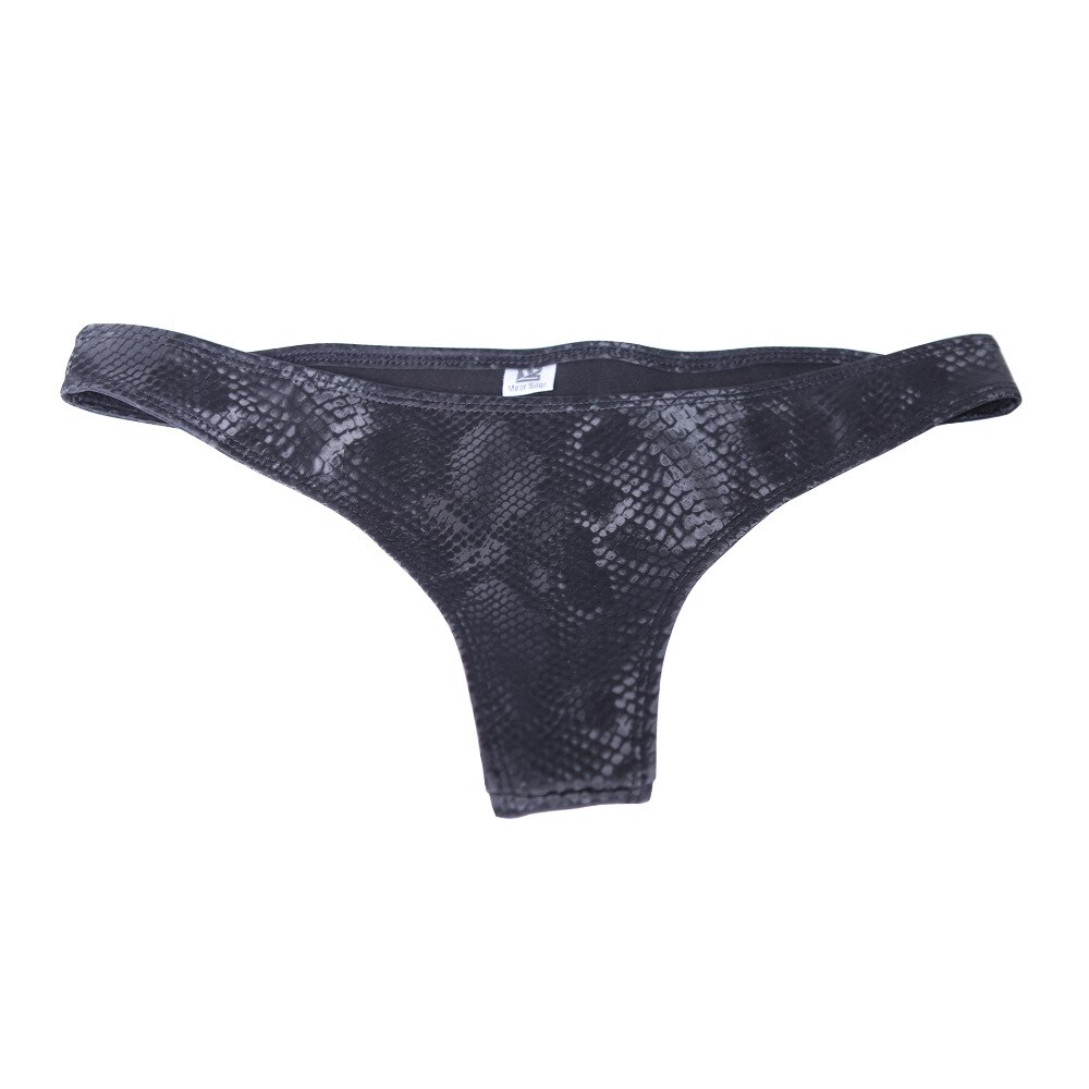 Slip gothique en Faux cuir PU élastique imprimé serpent, String G Tangas, Lingerie Sexy, sous-vêtements pour femmes: EXL