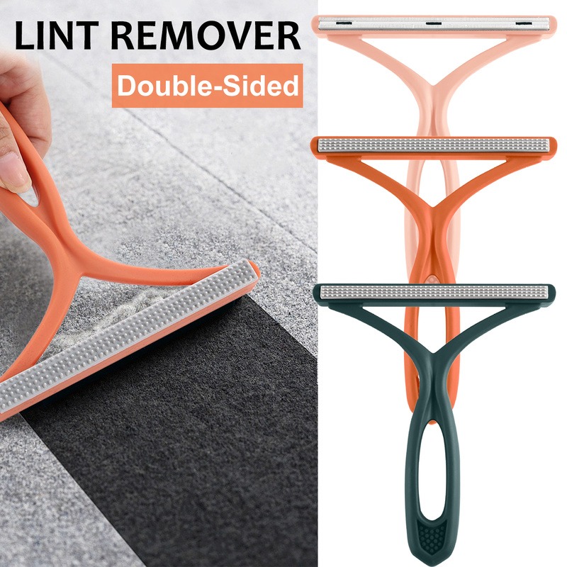 2-IN-1 Double-sided Lint Remover Handle Shaver Brushes for Clothes Carpet Sweater Pet Fur Hair Catcher Scrapers Cleaning Tools