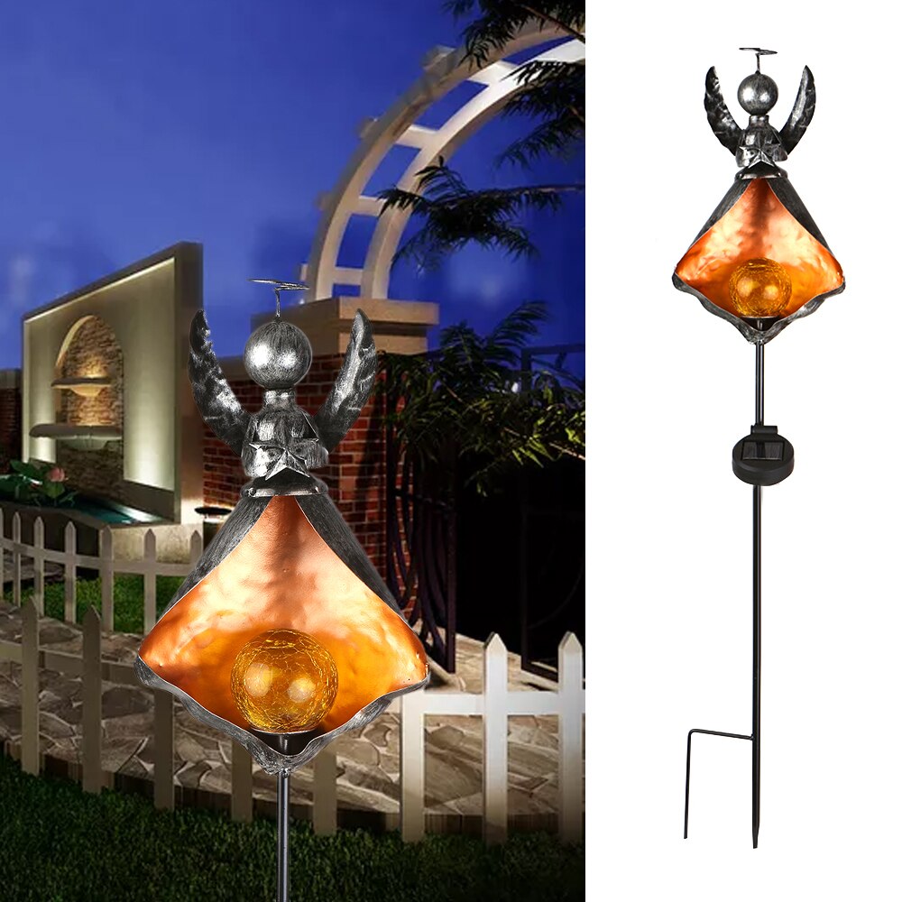 Waterdichte LED solar Lamp Tuin Solar LED Simuleren Vlam Licht Gazon Lantaarn Lamp Outdoor Zonne-verlichting voor Loopbrug Gazon Path