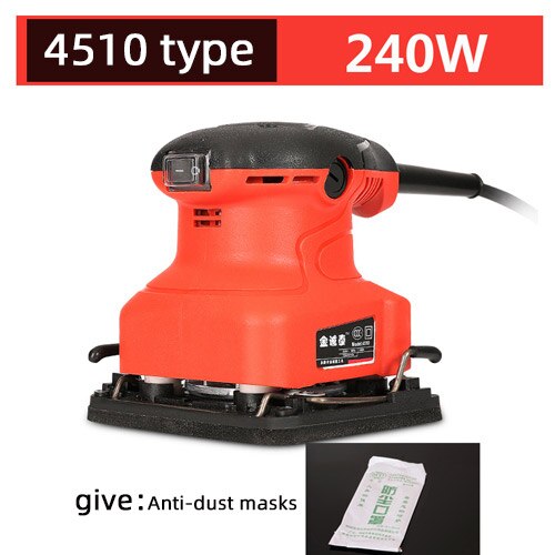 Lijadora eléctrica de 240W, pulidora, lijadora, herramienta de carpintería con papel de lija para madera, Metal y plástico: Set 1